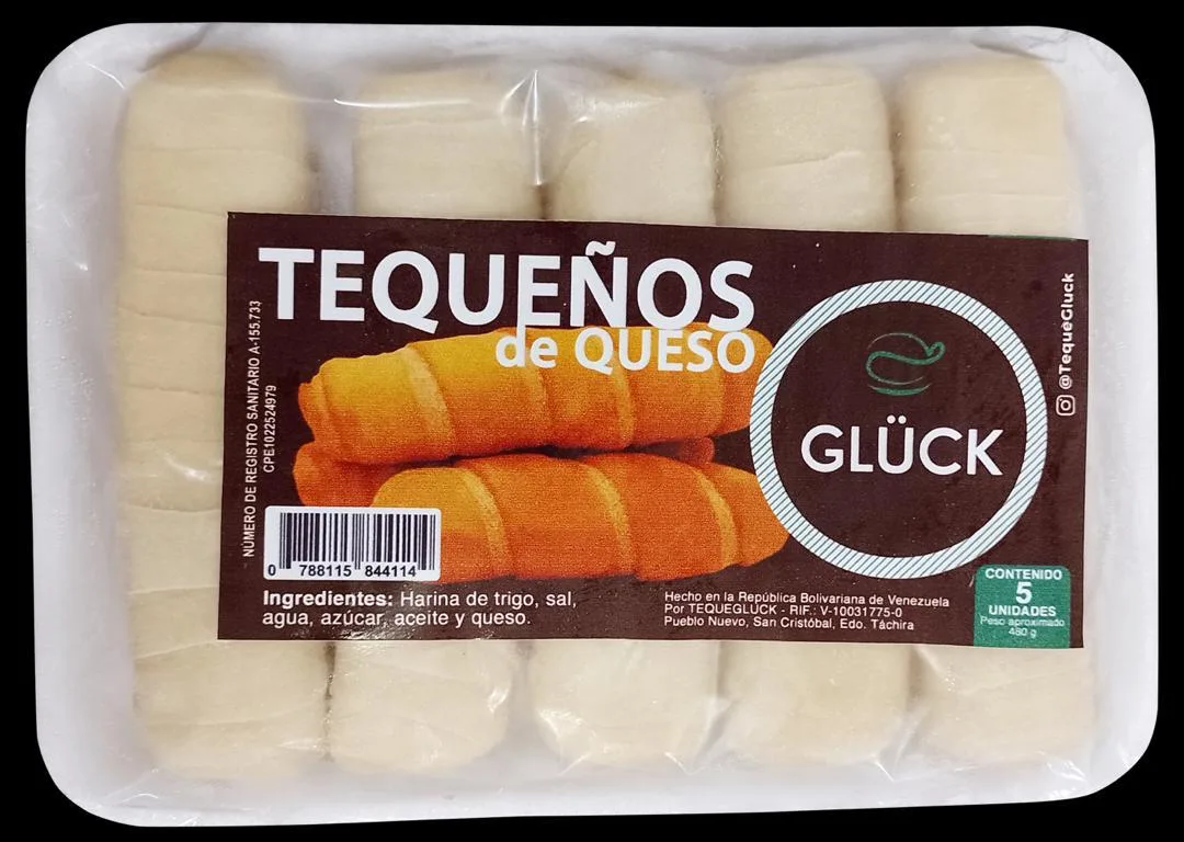 Bandeja de Tequeños de Queso Glück de 5 unidades en su empaque